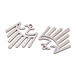 ステンレスペンダント201個  鳥のチャーム  ステンレス鋼色  21.5x20x1mm  穴：1.4~1.5mm&nbsp;STAS-B135-01P