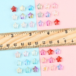 90шт 9 цвета гальванические стеклянные бусины&nbsp;EGLA-FS0001-49