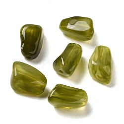 Transparent Acrylic Beads, Olive, 14.5x11.5x9.5mm, Hole: 1.8mm, about 575pcs/500g