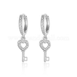 Латунные серьги-кольца из прозрачного кубического циркония, серьги с подвесками для женщин, платина, 33x8 мм