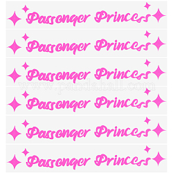 GORGECRAFT 6 Sheet Rearview Mirror Decal Passenger Princess Vanity Mirror Stickers Hot Pink Waterproof Self Adhesive Positive Affirmation Decals for Women Car Decoration Bathroom, 13X100Mm