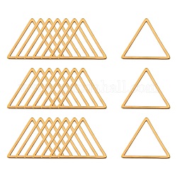 304 anello di congiunzione in acciaio inox, triangolo, oro, 16x18x0.8mm