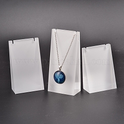 Organisches Glas Halskettenausstellungsstandsets, weiß, 8.5~12x6x3 cm