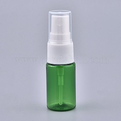 Botellas de spray de plástico para mascotas portátiles vacías, atomizador de niebla fina, con tapa antipolvo, botella recargable, verde, 7.55x2.3cm, capacidad: 10ml (0.34 fl. oz)