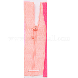 Accessori per indumenti in nylon, set di componenti per cerniere lampo, cerniera in nylon e tirazip in lega, roso, 90~96x27x1mm