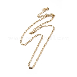 Ионное покрытие (ip) 304 ожерелье-цепочка из нержавеющей стали для женщин, реальный 14k позолоченный, 16.46 дюйм (41.8 см)