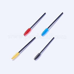 Нейлоновые ресницы косметические кисти, с пластиковой ручкой, разноцветные, 9.8x0.3 см