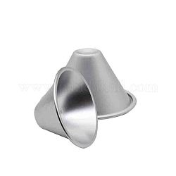 Kegelförmige Backformen aus Aluminium, Backform mit Schnellverschluss, Silber, 110x62 mm