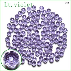 Imitation Austrian Crystal Beads, Grade AAA, Faceted, Rondelle, Lilac, 4x3mm, Hole: 0.7~0.9mm