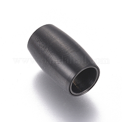 304 Magnetverschluss aus Edelstahl mit Klebeenden, matt, Oval, Metallgrau, 14.5x9 mm, Bohrung: 6 mm