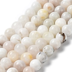 Brins de perles de pierre de lune arc-en-ciel naturel, ronde, 10mm, Trou: 0.8mm, Environ 39 pcs/chapelet, 15.35 pouce (39 cm)