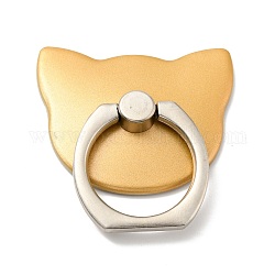 亜鉛合金猫携帯電話ホルダースタンドパーツ  回転フィンガーグリップリングキックスタンドセッティング  ゴールドカラー  40.5x18.5x3mm