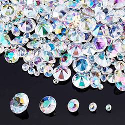 Cabujones de rhinestone de resina estilo pandahall elite 5, en forma de diamante, claro ab, 4x3mm, 4700 unidades / caja