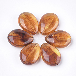 Perles acryliques, style de pierres fines imitation, larme, Sandy Brown, 23.5x17x8mm, Trou: 1.6mm, environ 230 pcs/500 g