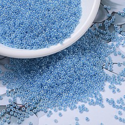 Miyuki runde Rocailles Perlen, japanische Saatperlen, (rr537) blaues Ceylon, 11/0, 2x1.3 mm, Bohrung: 0.8 mm, ca. 5500 Stk. / 50 g