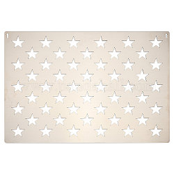 Трафареты для резки штампов из нержавеющей стали Star 201, для diy scrapbooking / фотоальбом, декоративное тиснение, цвет нержавеющей стали, 375x265x1 мм, звезды: 28x29.5 mm