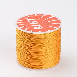 Cordones de poliéster encerados redondos, cuerda retorcida, oro, 0.5mm, alrededor de 115.92 yarda (106 m) / rollo
