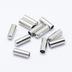 304 tapas de los extremos de cable de acero inoxidable, columna, color acero inoxidable, 7x2.5mm, diámetro interior: 2 mm