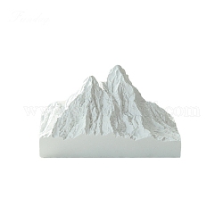 Gesso alpes nieve montaña estatua adornos, Piedra difusora de aceites esenciales de aromaterapia., Para la decoración del coche del dormitorio del hogar., blanco, 85x50mm
