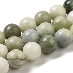 Chapelets de perles de jade naturel, ronde, 12~12.5mm, Trou: 1.5mm, Environ 32 pcs/chapelet, 15.24'' (38.7 cm)