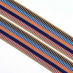 Elastisches Nylonband, flach mit Muster, Farbig, 50x1.3 mm