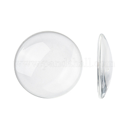 Cabochon in vetro trasparente, cabochon a cupola trasparente per creazione di gioielli con ciondolo con foto di cameo, chiaro, 34.5~36x7.5mm