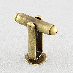 Supports cuivres des rotateurs, accessoires de manchette pour accessoires apparel, bronze antique, Plateau: 10 mm, 17.5x10mm
