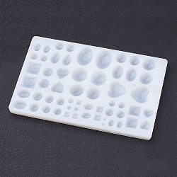 Forme di forma miste diy silicone molds, Per la produzione di gioielli in resina, rettangolo, bianco, 255x161x15mm