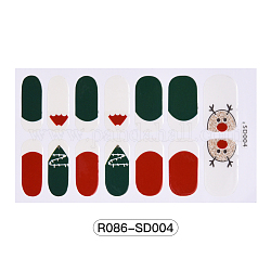 Thème de noël couverture complète nail art stickers, pour les décorations d'ongles, couleur mixte, 107x60mm