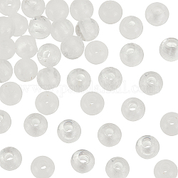 OLYCRAFT 36pcs 8mm Natural White Quartz Crystal Beads Round Loose Spacer Beads Smooth Gemstone Beads Natural Clear Crystal Beads with 2.5mm Hole for Necklaces Bracelets Earrings Jewelry Making