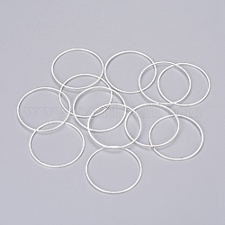 Brass Linking Rings, Silver Color Plated, 16x0.65mm, Inner Diameter: 15mm