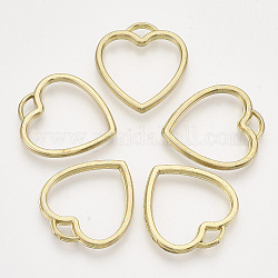 Ciondoli in plastica ccb, cuore, oro, 26x24x2.5mm, Foro: 2.5x5.5 mm, circa 1150pcs/500g