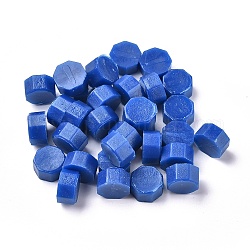 Частицы сургуча, для ретро печать печать, восьмиугольник, королевский синий, 9 мм, Около 1500 шт / 500 г