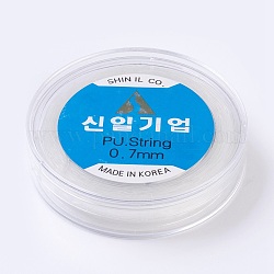 Filo di cristallo elastico coreano, per fare gioielli, chiaro, 0.7mm, circa 65.61 iarde (60 m)/rotolo