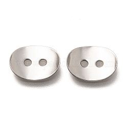304 Stainless Steel Links Connectors, Oval, Stainless Steel Color, 10.5x14x2mm, Hole: 1.8mm