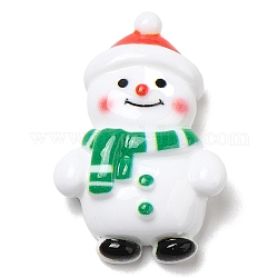 Cabujones de resina opaca con tema navideño, para la fabricación de la joya, muñeco de nieve, 30.5x20.5x8mm