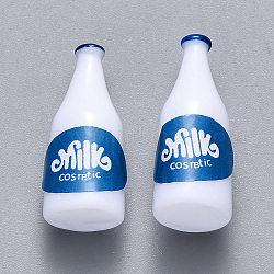 樹脂ビーズ  ステッカー付き  穴なし/ドリルなし  単語ミルク付き牛乳瓶 cosrbtie  藤紫色  24x10x9mm