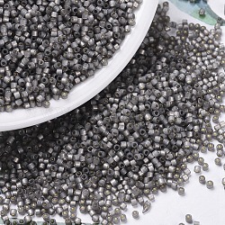 Perles miyuki delica, cylindre, Perles de rocaille japonais, 11/0, (albâtre db0631) teint rustique gris argenté, 1.3x1.6mm, Trou: 0.8mm, environ 20000 pcs / sachet , 100 g / sac