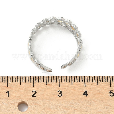 Двухцветные манжетные кольца из нержавеющей стали 304 RJEW-S635-01GP-F-1