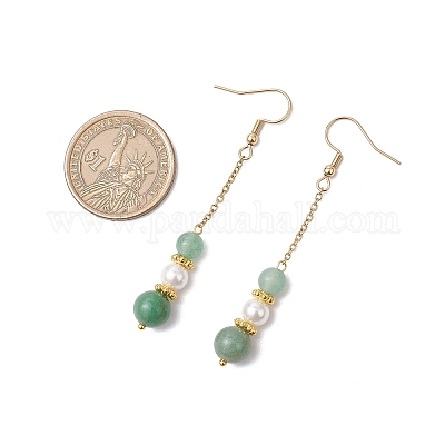 Оболочки жемчужные болтающийся серьги EJEW-JE06497-02-1