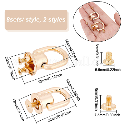 16 комплект 2 стильных d-кнопок с кольцевой головкой из сплава PURS-FG0001-01-1