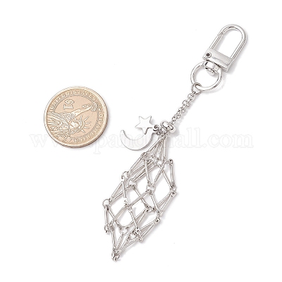 Латунный мешочек макраме пустой держатель для камня кулон украшение HJEW-JM03305-03-1