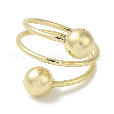 Латунные обручальные кольца RJEW-Q778-43G-1