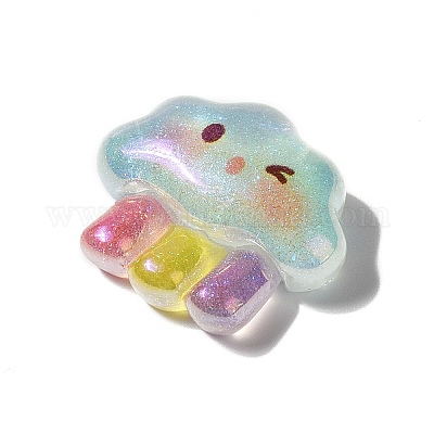 Кабошоны из непрозрачной смолы летней тематики RESI-G106-01D-1