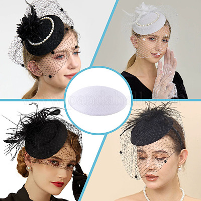 Круглая тканевая основа для шляпы-чародея для магии шляпного дела AJEW-WH0270-739A-1