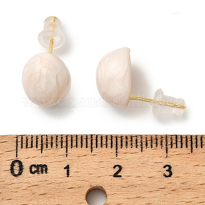 Серьги-гвоздики из латуни EJEW-P308-09B-G-1