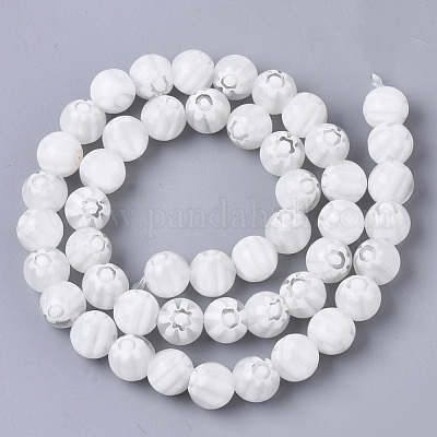 Ручной работы millefiori стеклянные бусины нитки X-LAMP-R143-01H-1