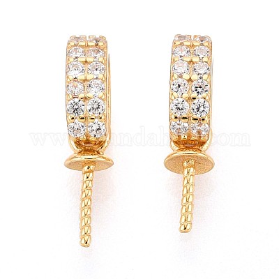 925 кулон поручитель из стерлингового серебра с микро-покрытием из кубического циркония STER-N016-89G-1