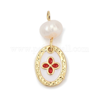 Подвески из натурального пресноводного жемчуга и латуни KK-U062-14G-02-1