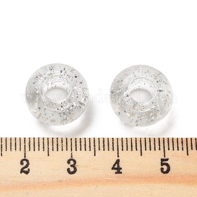 Прозрачного акрилового Европейский бисером TACR-P009-A01-01-1